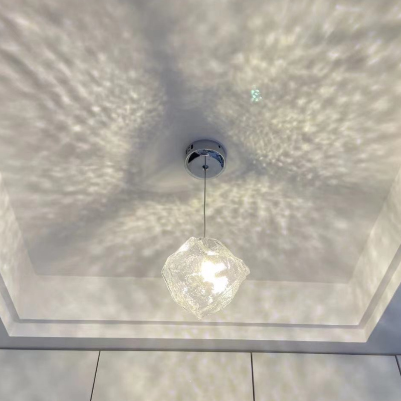 簡約現代網紅過道走廊燈冰塊石頭吊燈創意燈陽台玄關燈入戶玻璃燈