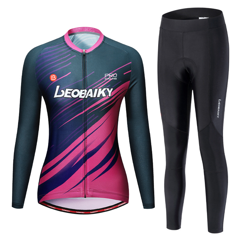 LB山地车骑行服女士公路车排汗透气单车服长套装新款批发单车服