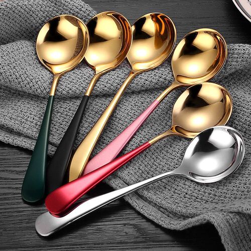 304 stainless steel internet celebrity creative high-looking thickened spoon household rice spoon spoon large spoon long handle
