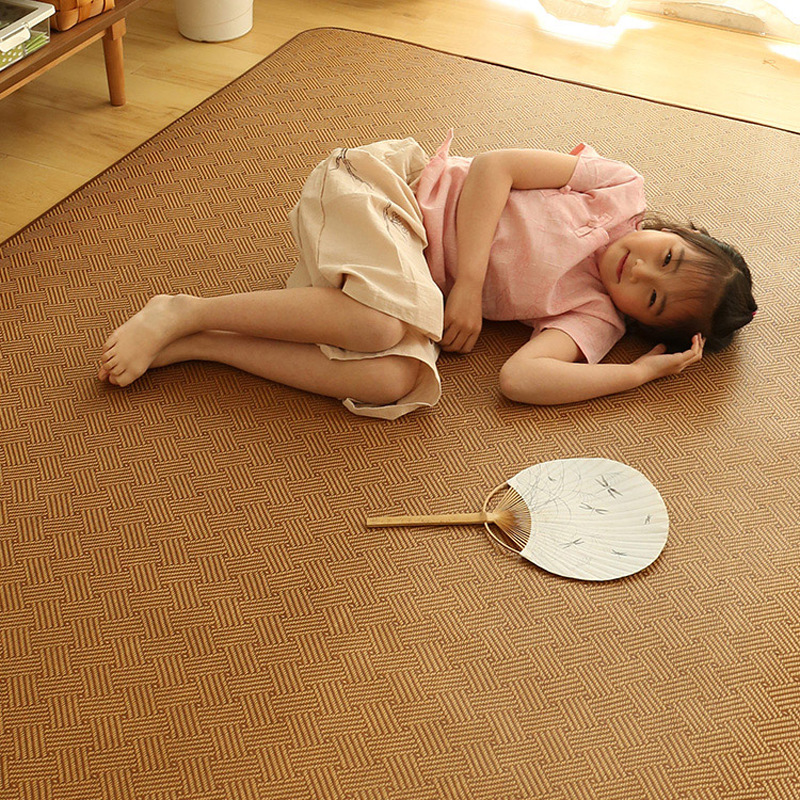 Summer Japanese Style Thickened New Style Summer Mat Climbing Mat Household Living Room Full-spread Tatami Mat Bedroom Rattan Mat Floor Mat