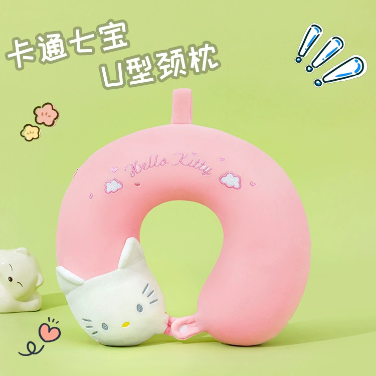 Дропшиппинг, U-образная подушка с вышивкой мультфильмов, подушка для шеи в виде самолета, удобная подушка для путешествий, U-образная подушка для шеи