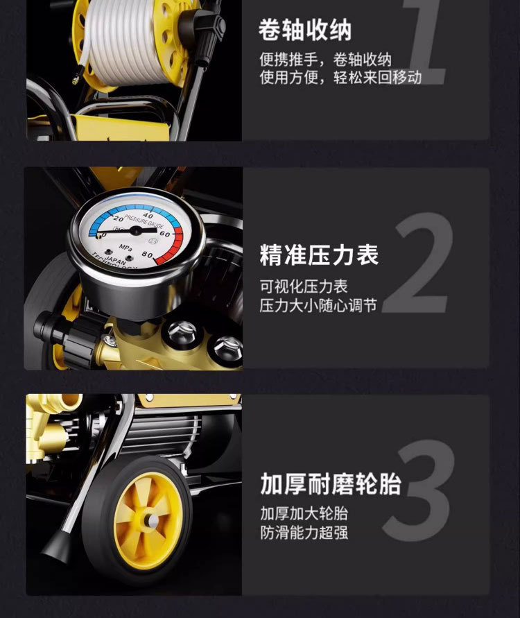 26 Models of Genuine Black Cat High-Pressure Cleaning Machines, Pure Copper 220V Car Washers, Household High-Power Pumps, Floor Washing, Car Washing Water Guns
