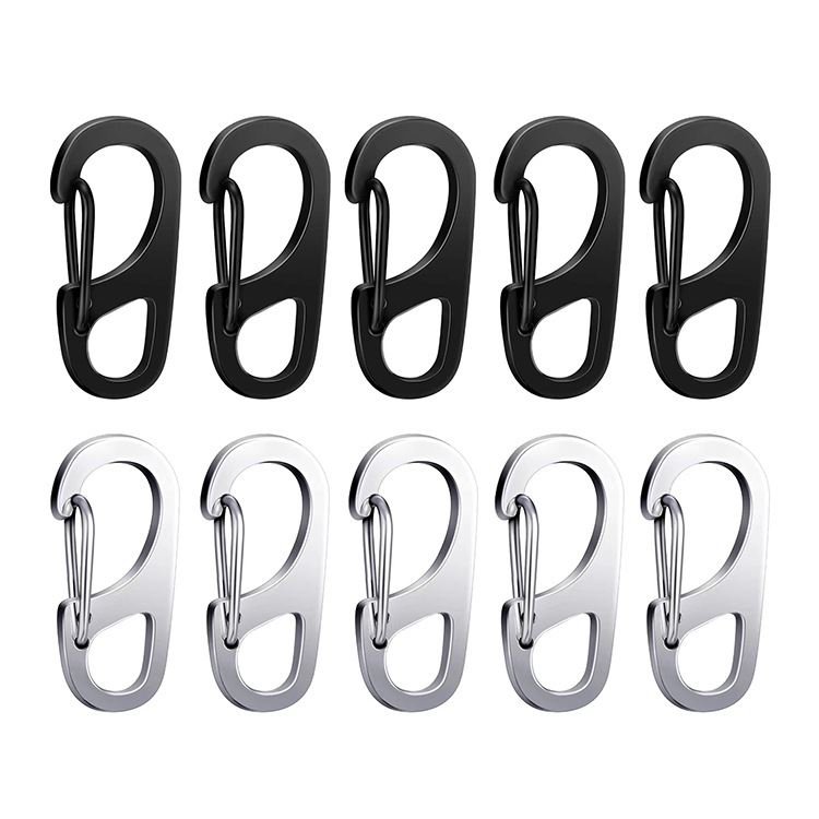 D3 Simple Mini D-Shaped Buckle Keychain Quick Hook Carabiner Edc Portable Tool Hot-Selling Model