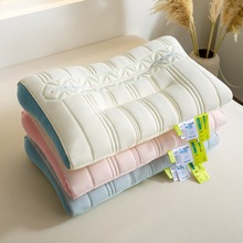 厂家直销新款凉感冰丝枕芯枕头助睡眠单人家用护颈不塌陷成人耐用