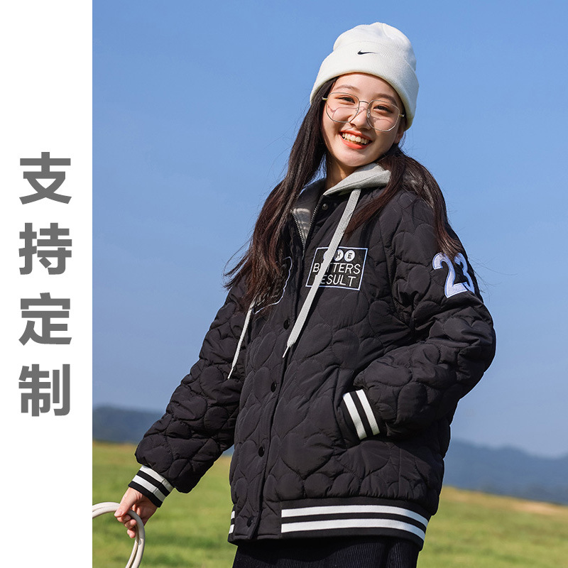 初中生棉衣服外套新款秋冬装2022高中学生夹棉加厚少女孩20659