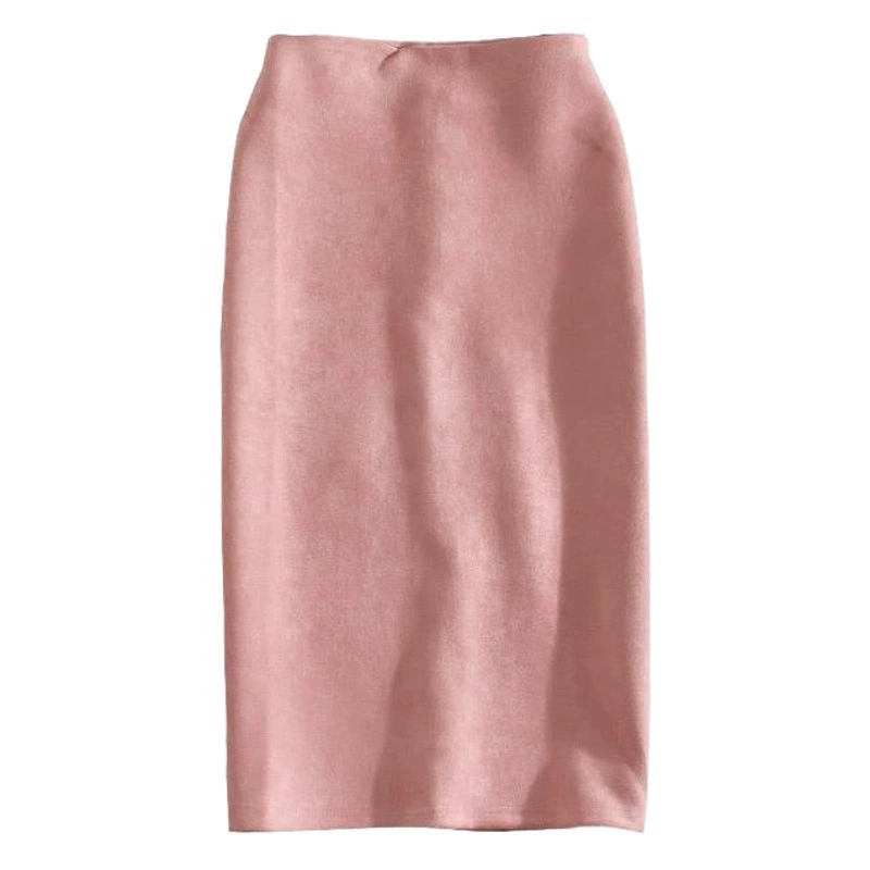 В наличии Весенняя новая юбка-футляр средней длины с разрезом на спине, утягивающая юбка на молнии, Женский однотонный профессиональный карандаш