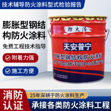室内膨胀型钢结构防火涂料白色水性油性防火漆薄型国标防火漆厂家