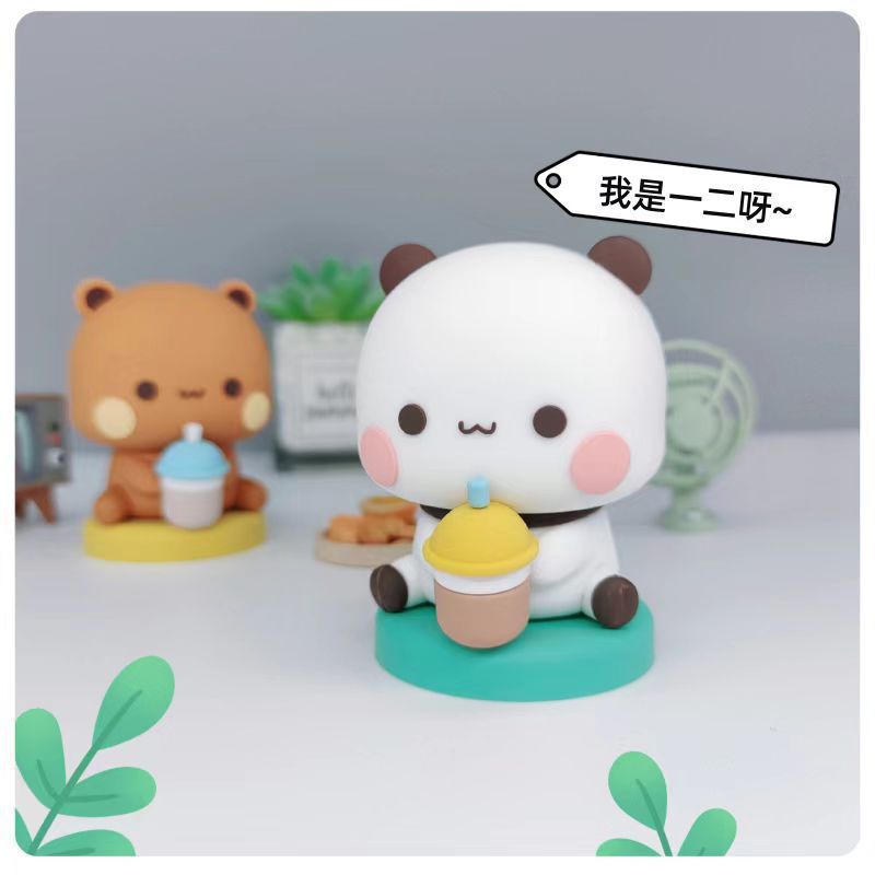 Figura de Panda Decorativa de PVC para Escritorio y Auto