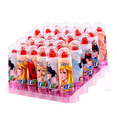 Red Lipstick Candy Fruit Flavor Cartoon Princess Lipstick Shape Lollipop Children's Toy Candy Wholesale 