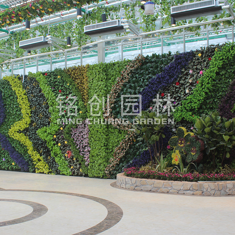 Mingchuang Planta artificial múltiple musgo artificial pared de fondo ignífugo planta de la pared material de la pared de la planta verde ignífugo