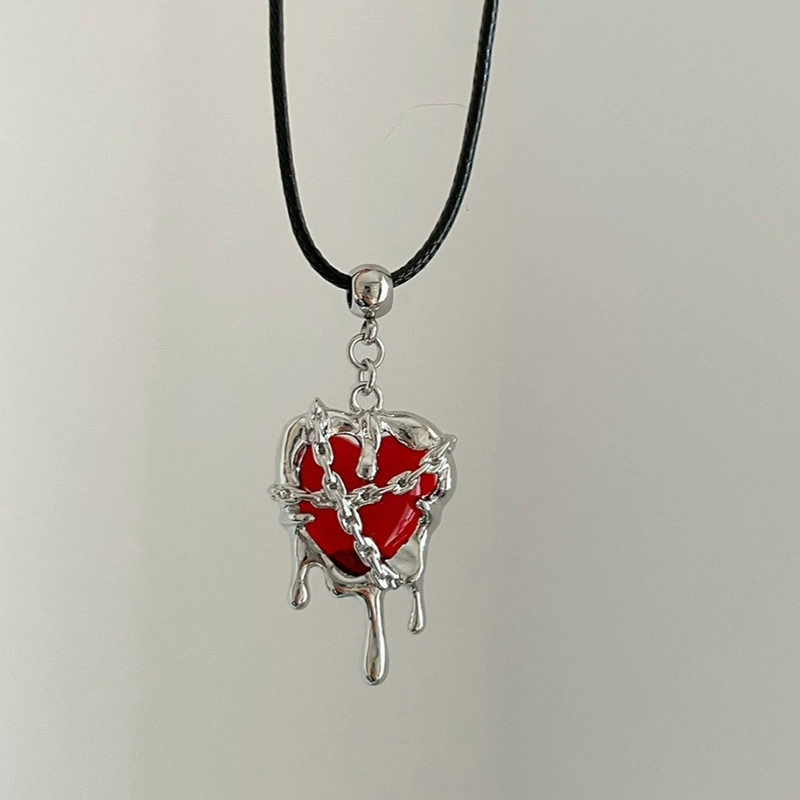 Small design brand retro necklace, punk style, 2 carat