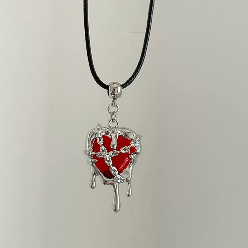 Small design brand retro necklace, punk style, 2 carat