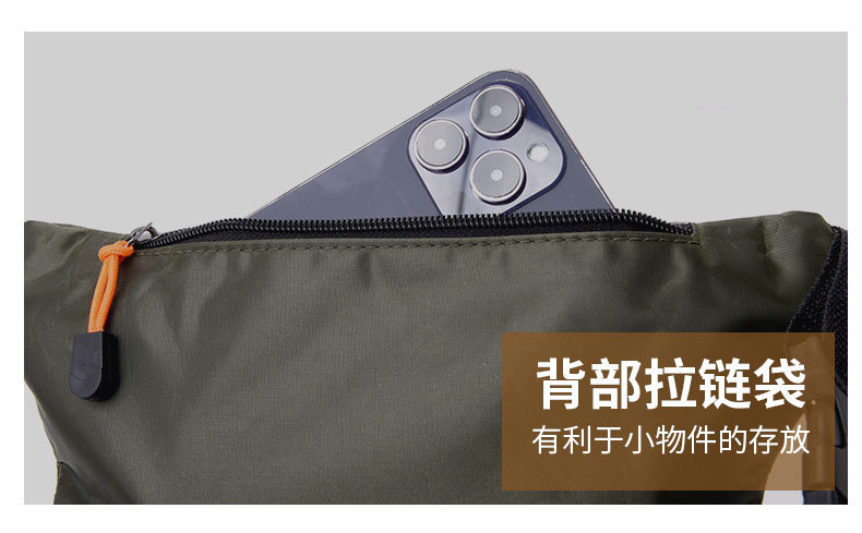 New waterproof men's crossbody bag for casual sports and travel, single-shoulder chest bag, fashionable and versatile backpack undefined