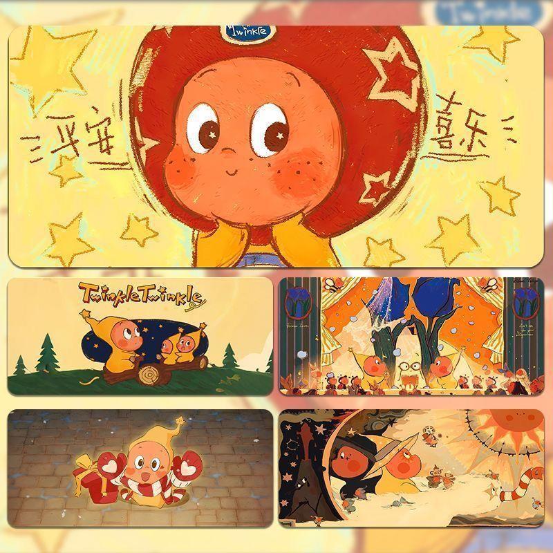 星星人号高颜值鼠标垫新款卡通可爱宿舍女生笔记本可水洗桌垫|undefined