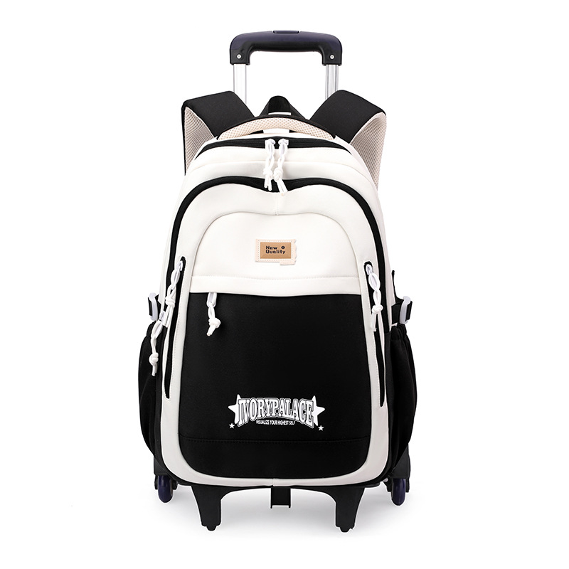 Pescado natural nueva mochila de tirón para niños 3 - 6 grados, mochila de alta capacidad para estudiantes de secundaria secundaria