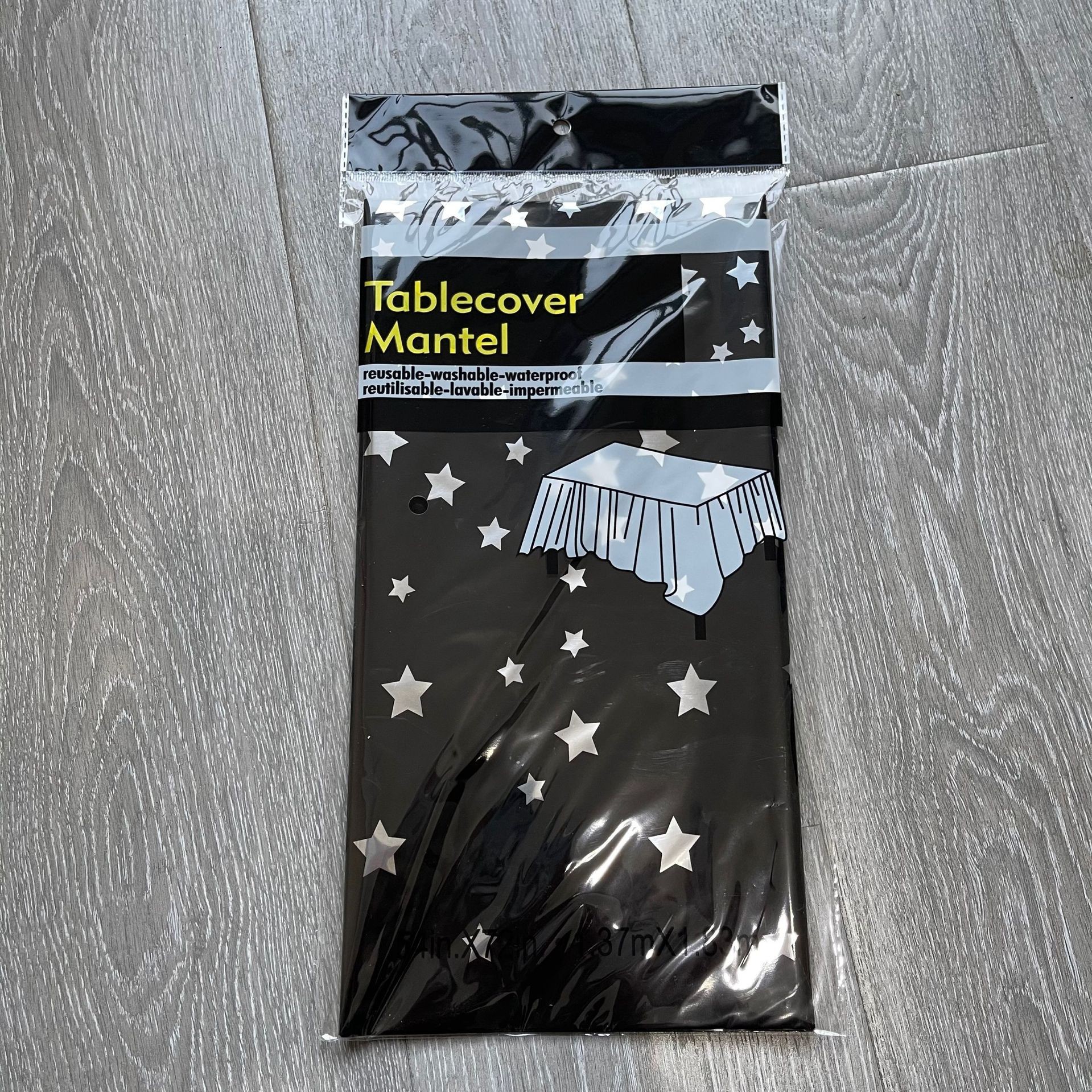 Mantel desechable para Amazon con pequeños puntos dorados/plateados