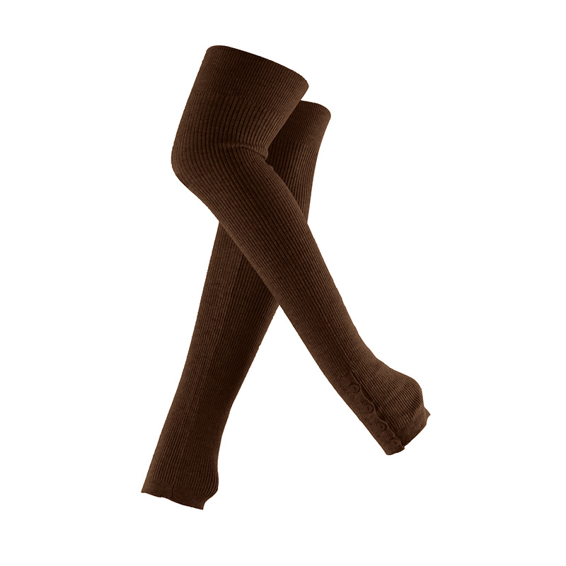 Yogastrømpekolleksjon varme over knestrømper dame forlengede pilésokker lange ben- og knestrømper_voghion.com