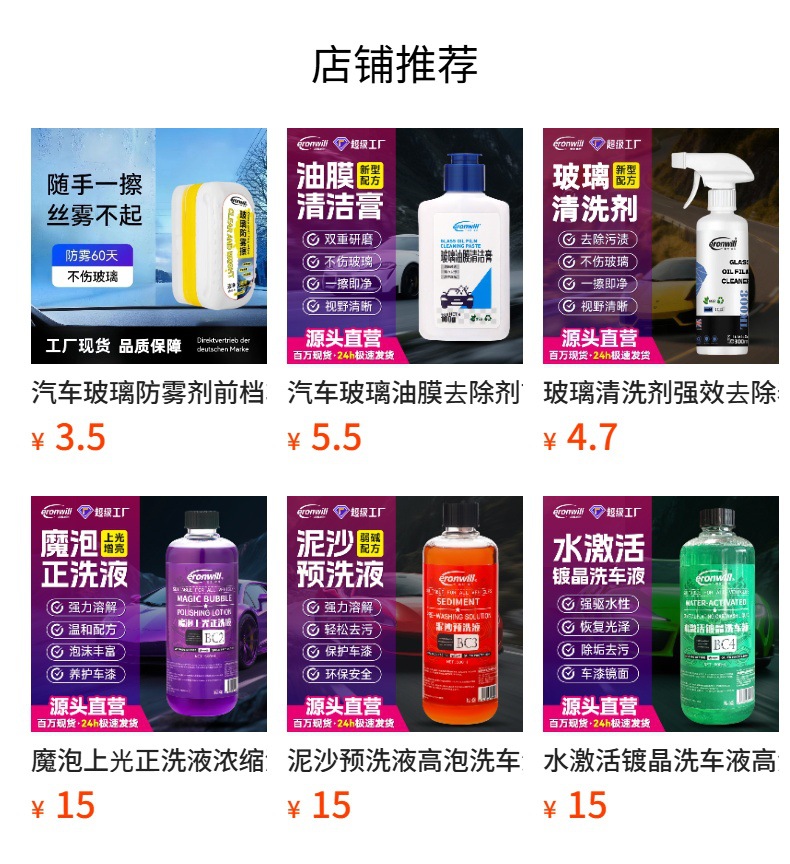 Glass Cleaner for Cars, Antifreeze for Temperatures Below -15 Degrees, 25 Degrees, 40 Degrees, Suitable for Winter and All Seasons, Powerful Stain Remover, Removes Oil Film and Insect Residue