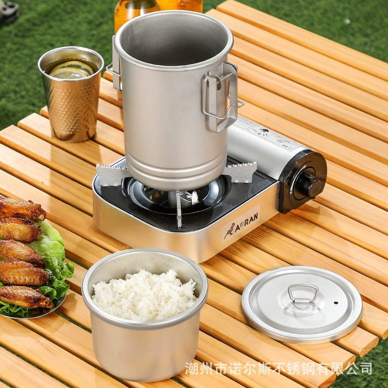 Уличная кемпинговая готовка рисоварка многофункциональное устройство варки риса Портативные походные наборы кухонной утвари из нержавеющей стали