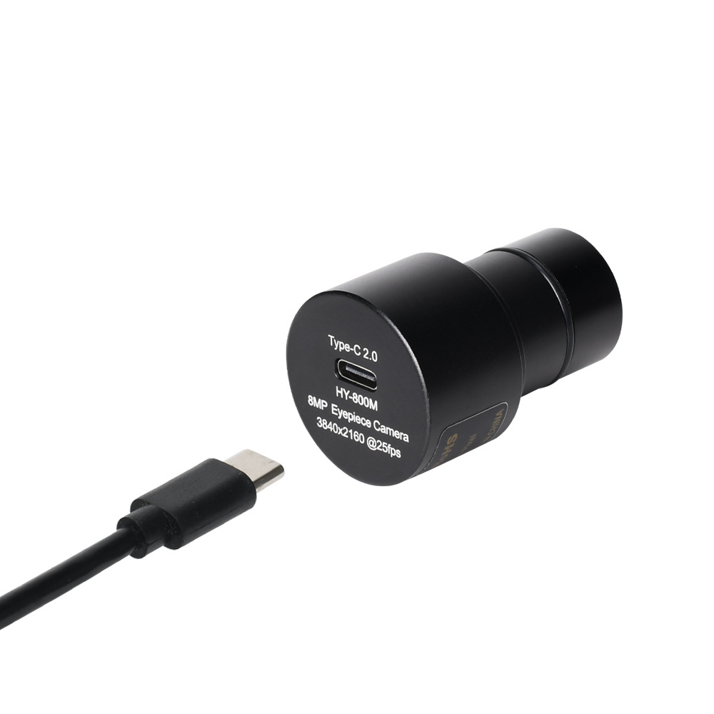 High-definition 4K microscope camera with electronic eyepiece, suitable for metallographic and biological applications, capable of taking photos and videos without driving, with measurement and distribution functions.