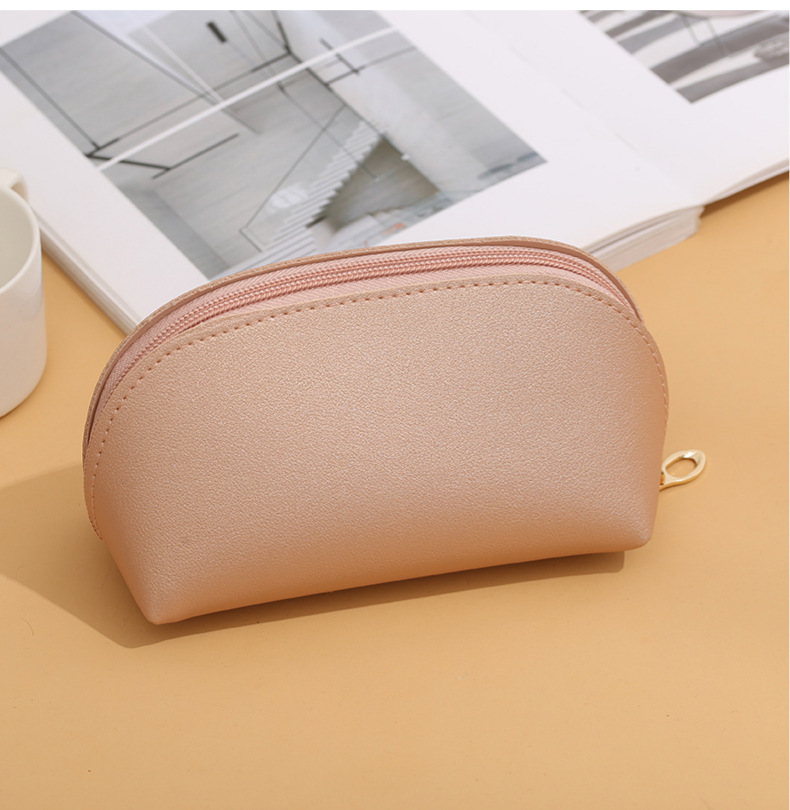 Basic Solid Color PVC Dumpling Shape Makeup Bags display picture 1