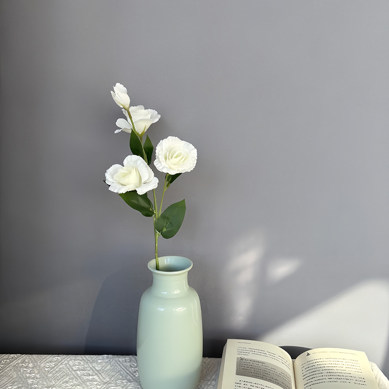 Simulated Flower White Lisianthus Wedding Set Home Soft Decoration Photography Material Cross-Border Bouquet Artificial Flower