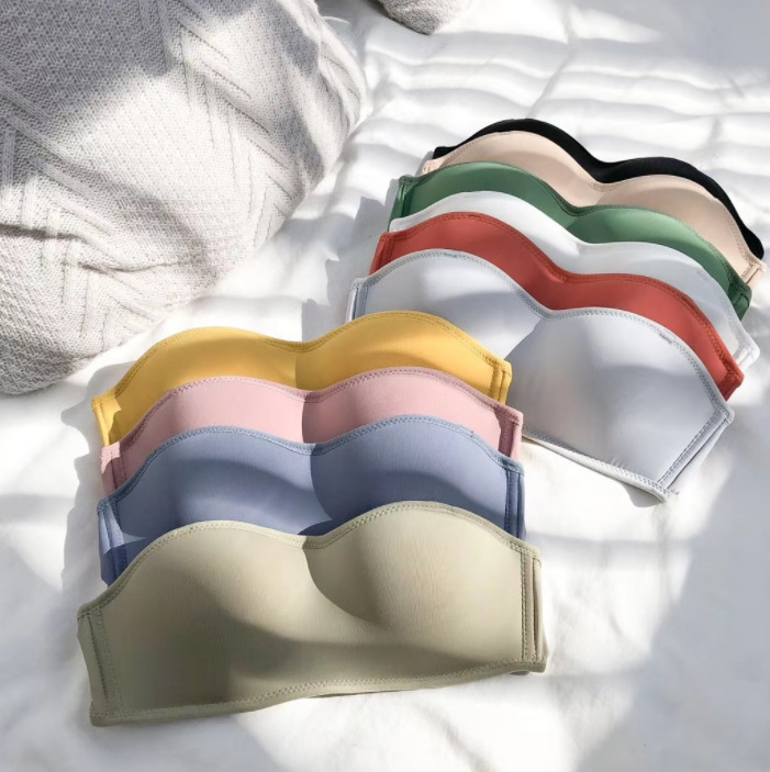 Japanese Three-Dimensional Invisible Anti-running Light Tube Bust Thin Push-up Bra Women's Underwear without Steel Rings