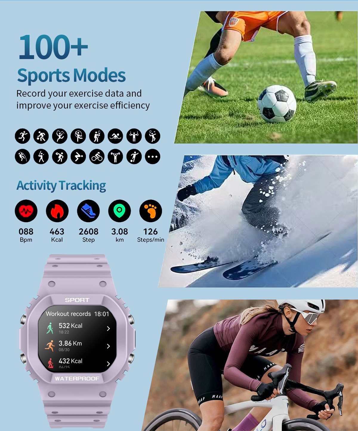 Lc31 Smartwatch Mit Touchscreen Wasserdichte Sportuhr Unisex_voghion.com