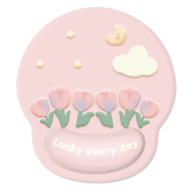 핑크 튤립 마우스 패드