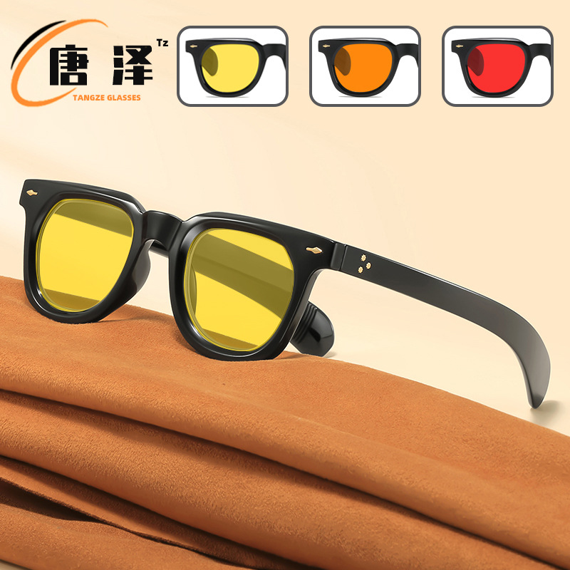 新款复古夜视防蓝光眼镜太阳镜个性米钉款玩电脑竞技游戏护目眼镜