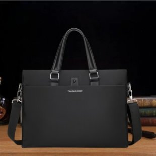 New commuter business briefcase, lightweight shoulder bag, hand-held crossbody men's conference bag, large-capacity document bag