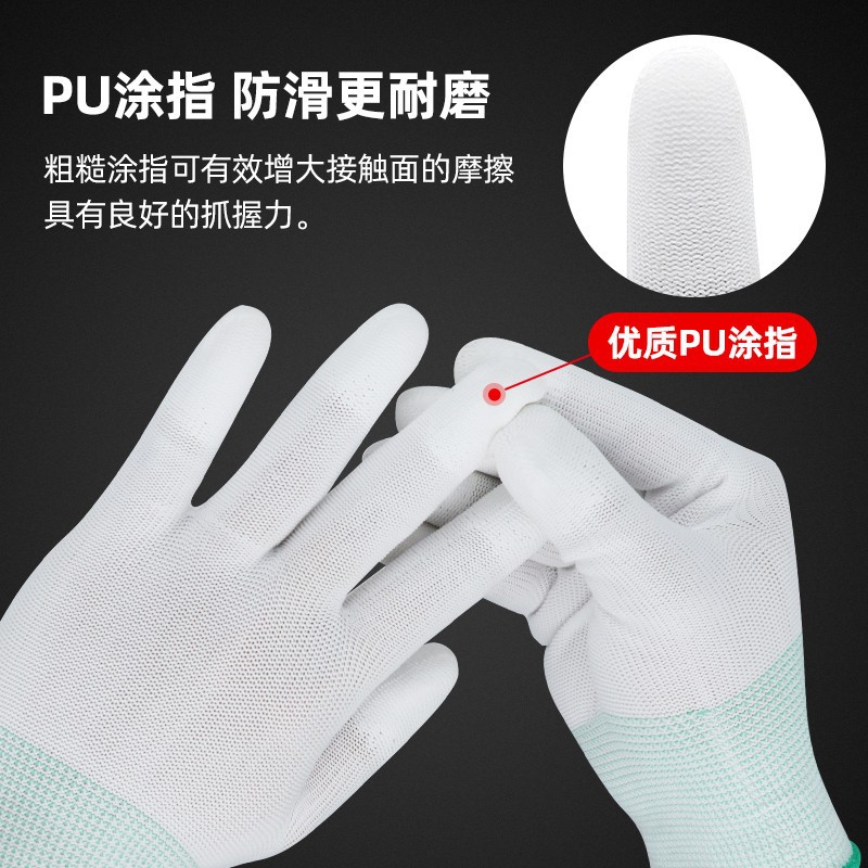 Guantes de Trabajo de Nailon, Nailon, Antideslizante y Transpirable, para Trabajo Industrial y Protección image 5