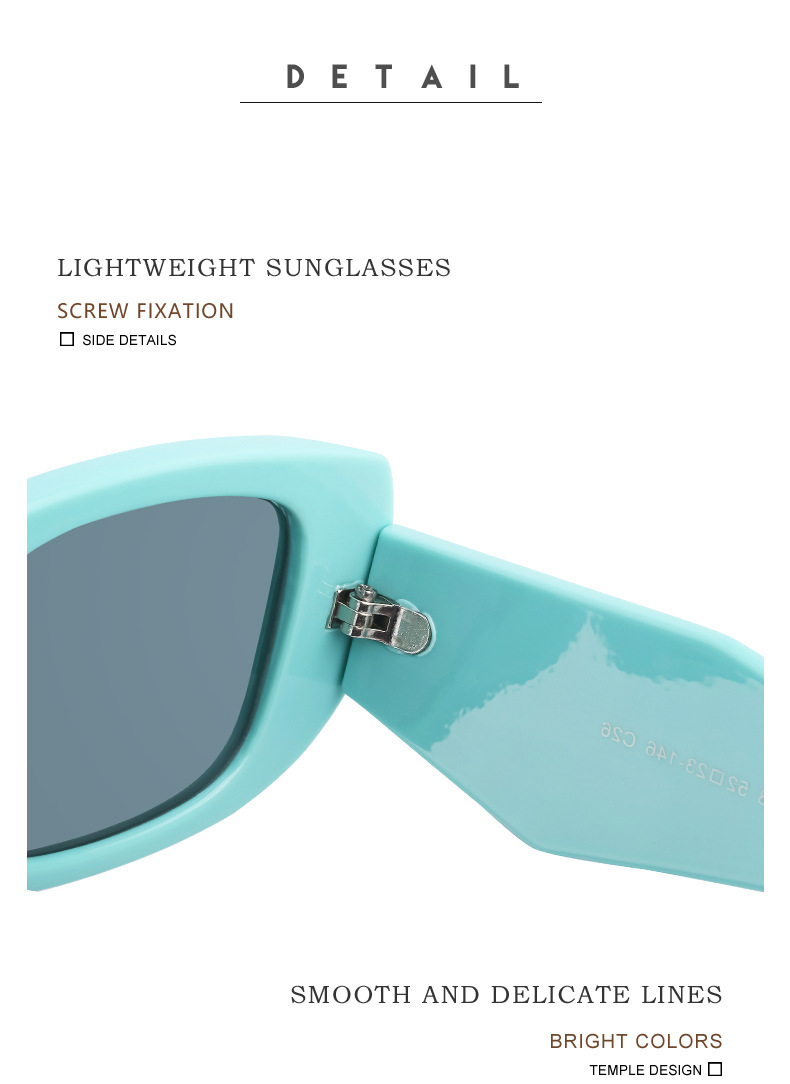 40g Weight UV400 Protection Lens Material Travel, Party Occasion Women'S, Men'S Gender Fashion, Simple Style Style Grey, White, Pink, Green, Blue, Black Color Fashion Simple Style UV400 Protection Women's Sunglasses 3