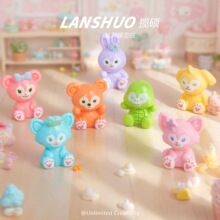 树脂卡通实色小七宝配件 创意手工小饰品配件车载摆件热卖批发
