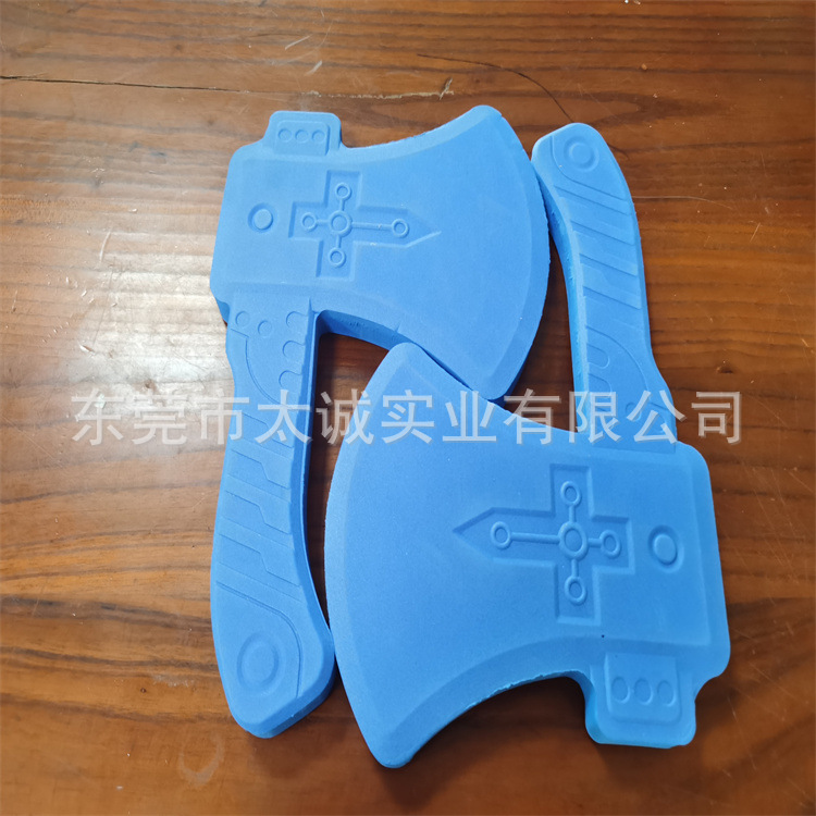 可按要求高密度蓝色EVA斧头模具成型贴绒泡棉柔软宠物猫窝