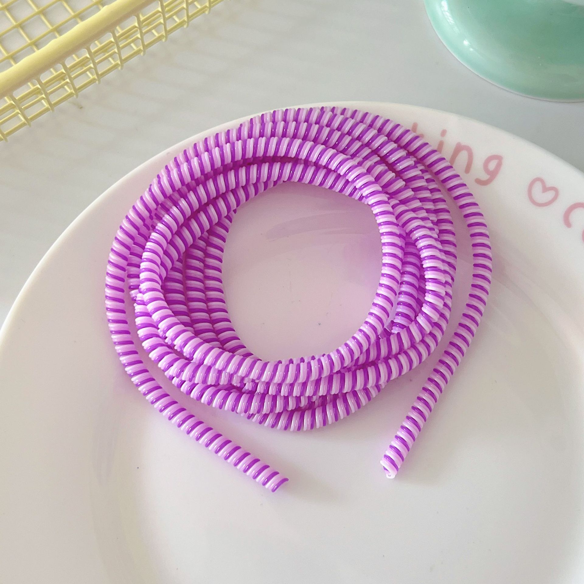 1,4 m 1,6 m cable de datos cuerda de protección anti-suciedad cable de teléfono móvil cuerda de bobinado anti-rotura cargador cubierta de protección de alambre