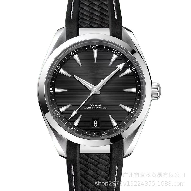 Factory wholesale AliExpress men's three-needle high quality silicone tape Shi Ou men's watch a generation of hair