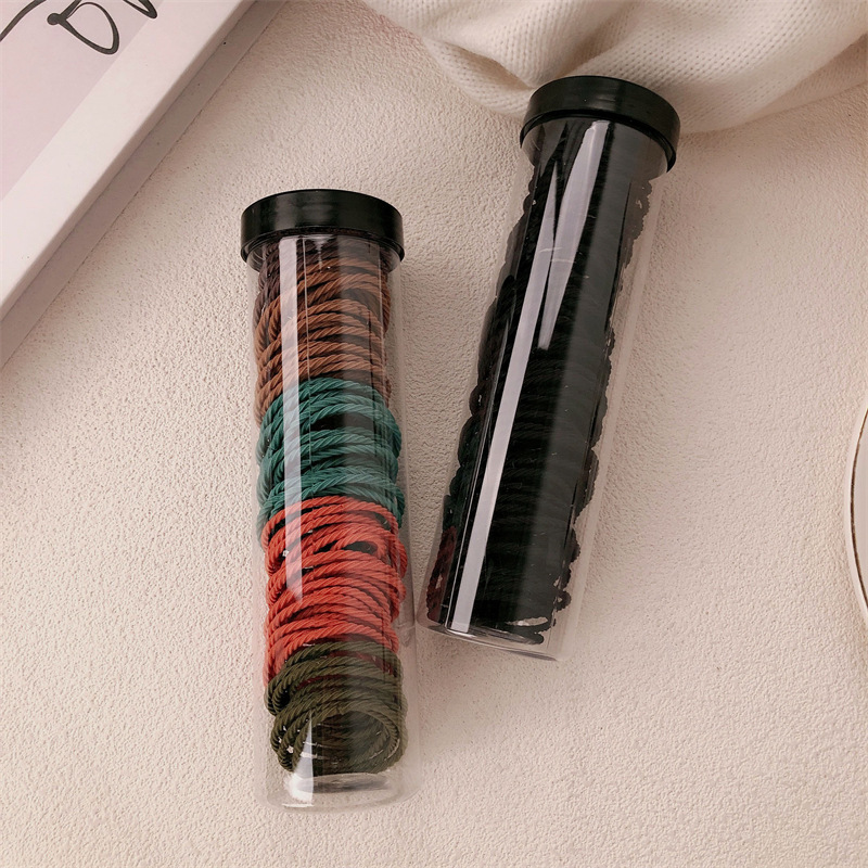 Cintas de goma enlatadas para mujeres de alta elasticidad duradera cuerdas de cabello para el cabello adornamiento de cabello nueva cinta de goma de alta cola de caballo anillo de cabello