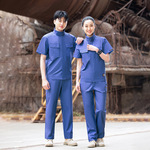 防静电工作服套装男夏季薄款防静电工厂车间工装工作服劳保服定制
