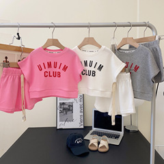 兒童套裝夏季純棉薄款中小童短袖短褲男女寶寶休閒童套裝外穿衣服