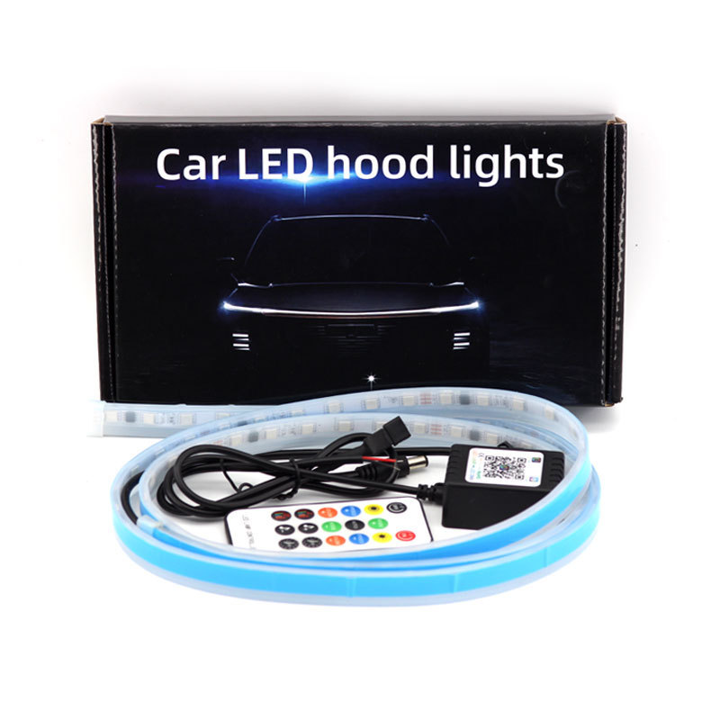 Lámpara de atmósfera colorida para cubierta de nariz de automóvil Lámpara de viaje diurna LED modificada barra de guía de luz superbrillante Lámpara de viaje diurna