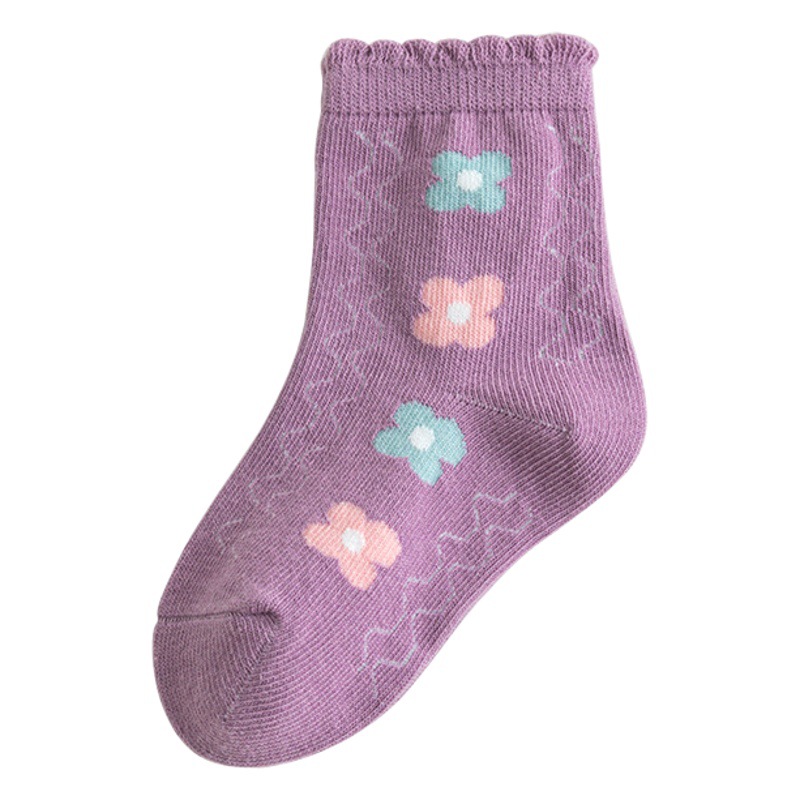 Nuevos calcetines para bebés, calcetines de algodón de primavera y otoño, calcetines para niños de tubo medio para bebés coreanos, niños, niños, niñas, calcetines de otoño, invierno deshuesado