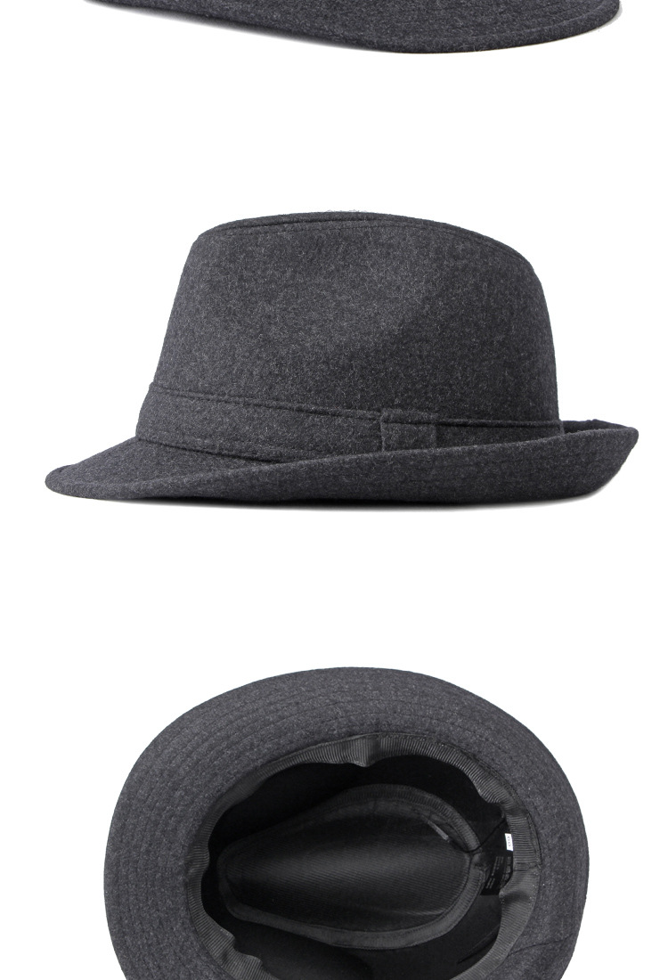 Men's Basic Classic Style Solid Color Wide Eaves Fedora Hat display picture 1