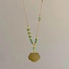 Organic protective amulet, necklace, woven chain for key bag , autumn