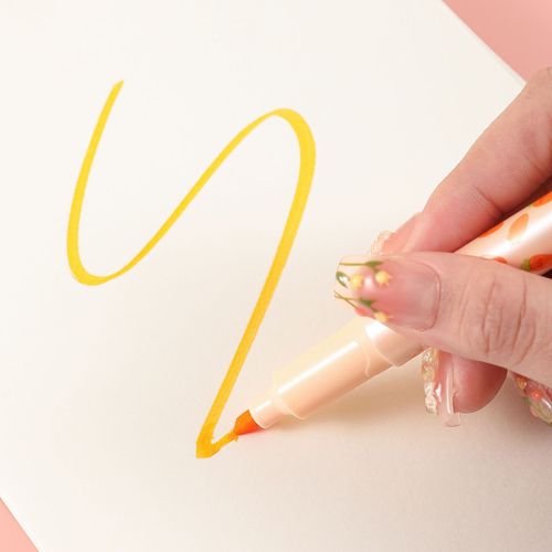 New creative fruit and vegetable highlighter high-value marker pen handwritten newspaper graffiti pen student marking pen
