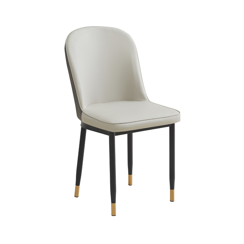 Silla de comedor de lujo ligera, asiento de cuero de doble propósito, mesa de recepción simple y moderna, multicolor opcional Baylor