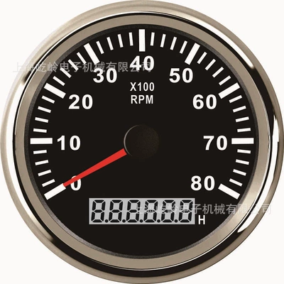 diesel engine gasoline engine automobile instrument - silver-edge-black-background-0-8000rpm