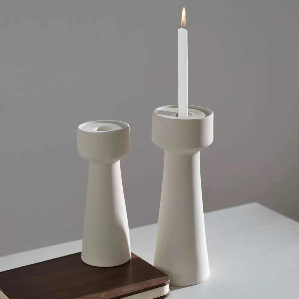 Vaso Portavelas de Cerámica Artesanal y Decorativo para Velas Aromáticas image 3