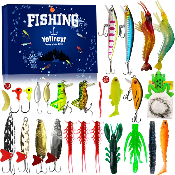 Christmas Countdown Blind Box Fishing Gear suit Gift Luya Bait Box 24 Box Creative Christmas Gift Cross-border Wholesale