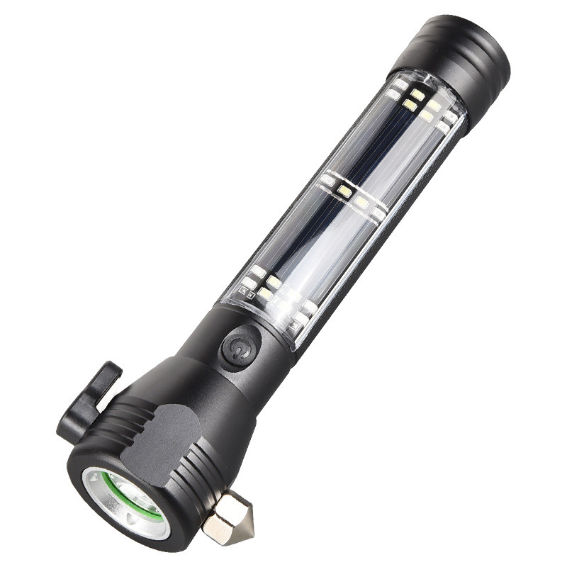 Linterna solar multifunción martillo de seguridad para automóvil martillo de ventana rota de emergencia Iluminación al aire libre carga linterna multifunción